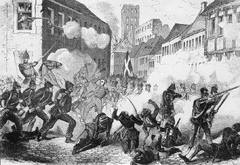 Gadekampe i Kolding 23. april 1849